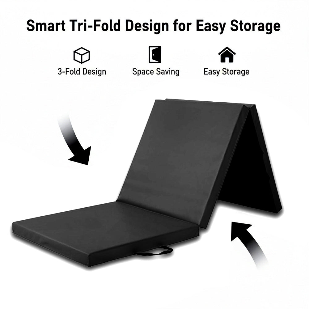 Tri Fold Gym Mat with 5cm Thick Foam
