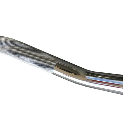 Olympic EZ Curl Bar 47'' – Chrome Steel Barbell for Bicep Curls, Squats & Hip Thrusts – 500lb Capacity + 2 Spring Collars