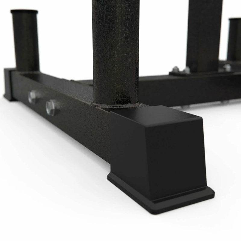 Heavy-Duty Olympic Weight Tree & 3-Tier Bar Stand - 200kg Capacity Gym Storage Rack for 2-Inch Plates - Home & Commercial Weight Organiser with Barbell Holders - Premium Black Steel Construction