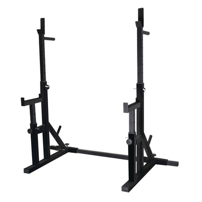 Heavy-Duty Adjustable Squat and Bench Press Rack  - Professional Strength Training Station with 400kg Weight Capacity, Integrated Dip Handles - Versatile Multi-Function Home Gym Equipment for Serious