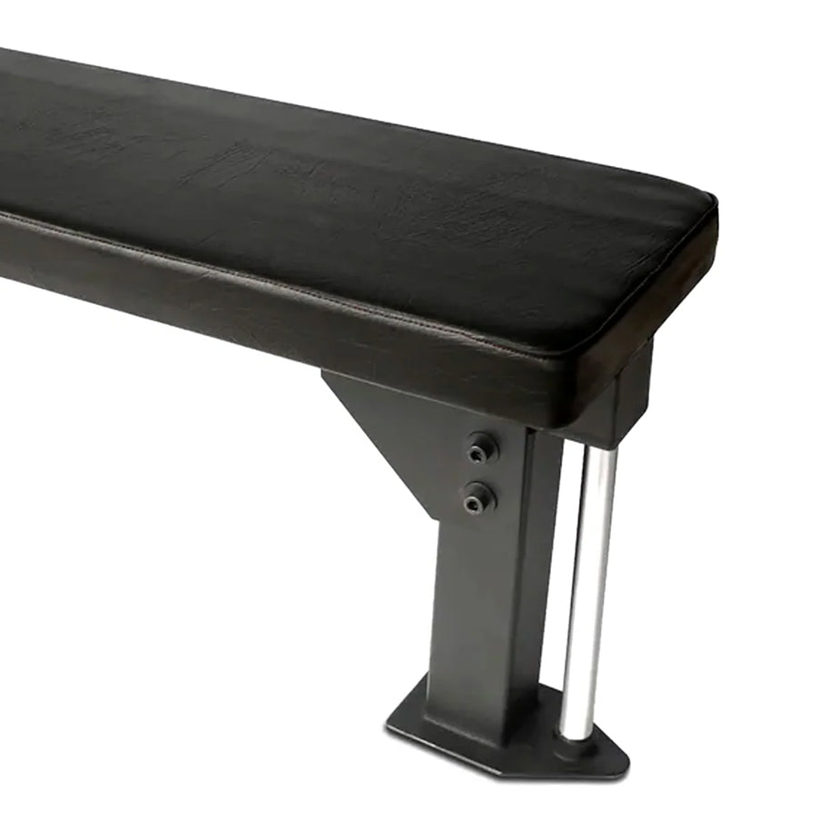Heavy-Duty Commercial Flat Weight Bench – Upgraded Leathaire Pad, Thick Cushion & Steel Frame, for Home Gym Strength Training, Weightlifting & Dumbbell Workouts