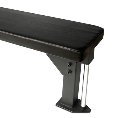 Heavy-Duty Commercial Flat Weight Bench – Upgraded Leathaire Pad, Thick Cushion & Steel Frame, for Home Gym Strength Training, Weightlifting & Dumbbell Workouts