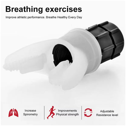 Professional Respiratory Breath Trainer - Adjustable Resistance Breathing Exercise Device for Enhanced Lung Capacity, Endurance & Respiratory Health - Portable Lightweight Lung Trainer for Athletes,