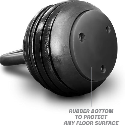 7-in-1 Adjustable Kettlebell Weight Set  to 18kg - Quick-Change System for Home Workouts - Premium Cast Iron Construction with Ergonomic Grip - Space-Saving Design for Strength Training