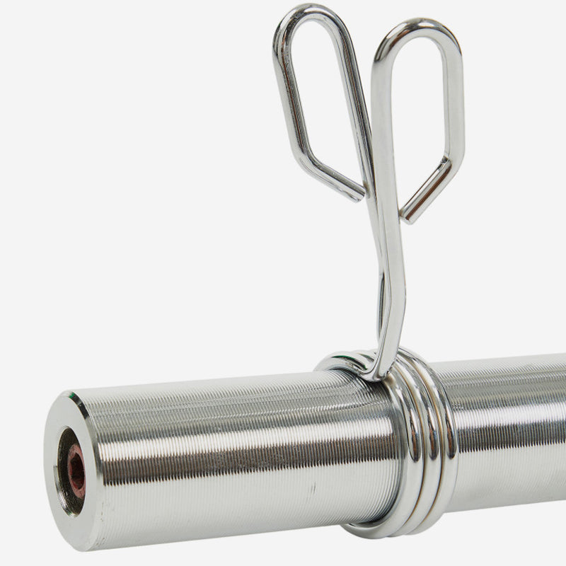 Olympic 2'' Spring Collars – Chrome Barbell Clips with Quick-Release Design for Secure Weight Locking – Pair