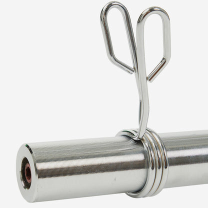 Olympic 2'' Spring Collars – Chrome Barbell Clips with Quick-Release Design for Secure Weight Locking – Pair