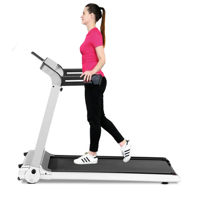T103 Folding Treadmill - Compact Home Running Machine with 14km/h Motor - Space-Saving Design with LED Display - Powerful 750W Treadmill for Walking Jogging and High-Intensity Workouts