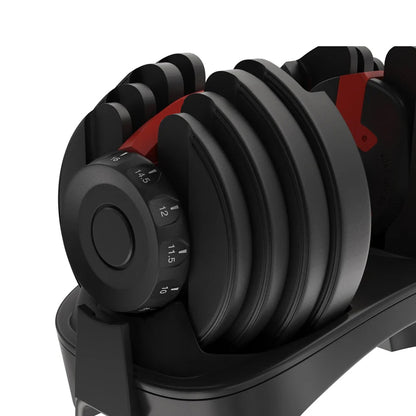 40kg Adjustable Dumbbell 17-in-1 System - Quick Dial Home Gym Equipment - Space-Saving Design - Multiple Weight Settings - Non-Slip Handle for Strength Training - Compact Home Workout Solution