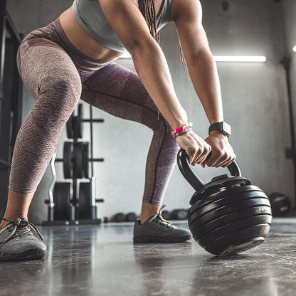 7-in-1 Adjustable Kettlebell Weight Set  to 18kg - Quick-Change System for Home Workouts - Premium Cast Iron Construction with Ergonomic Grip - Space-Saving Design for Strength Training