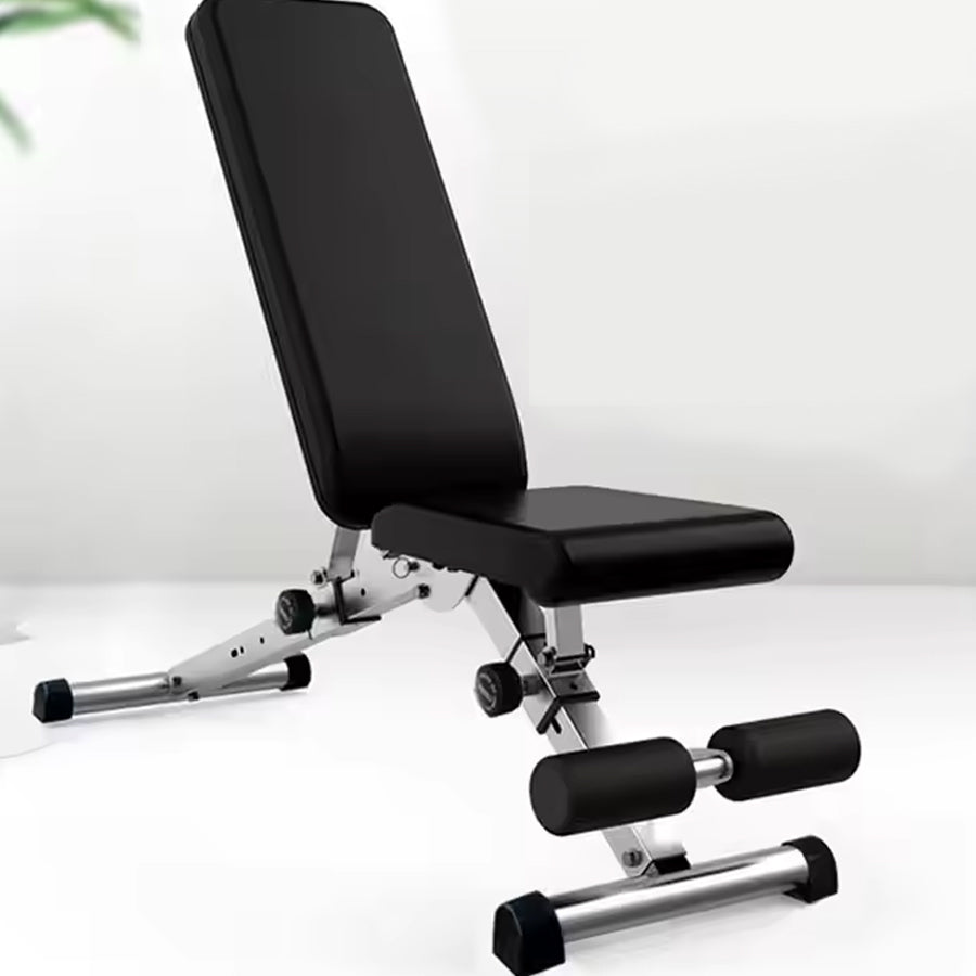 Adjustable Weight Bench with Dip Station and Rack - Incline, Flat & Decline Positions - 500kg Capacity - 6 Backrest Levels and 3 Seat Adjustments - Commercial Grade Quality - Compact Storage Design