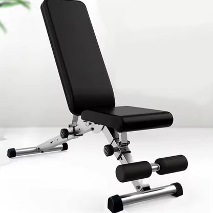 Adjustable Weight Bench with Dip Station and Rack - Incline, Flat & Decline Positions - 500kg Capacity - 6 Backrest Levels and 3 Seat Adjustments - Commercial Grade Quality - Compact Storage Design