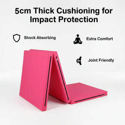 Tri Fold Gym Mat with 5cm Thick Foam