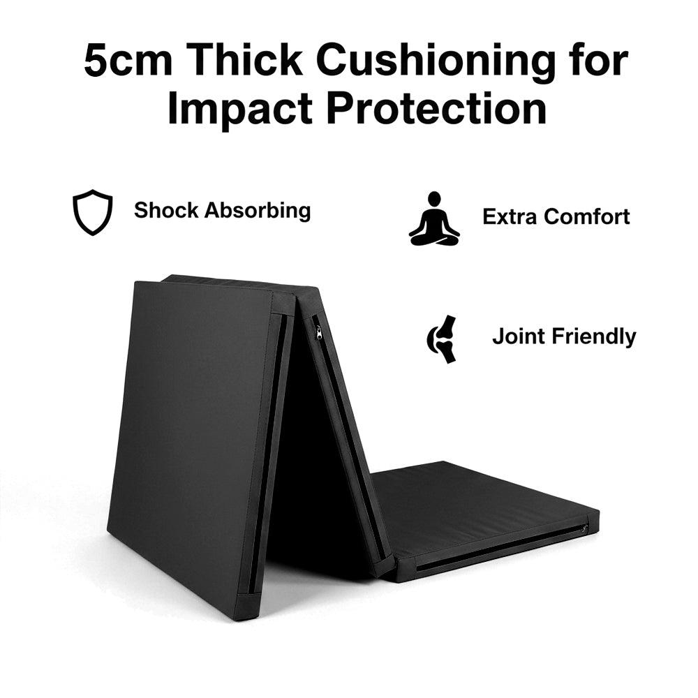 Tri Fold Gym Mat with 5cm Thick Foam