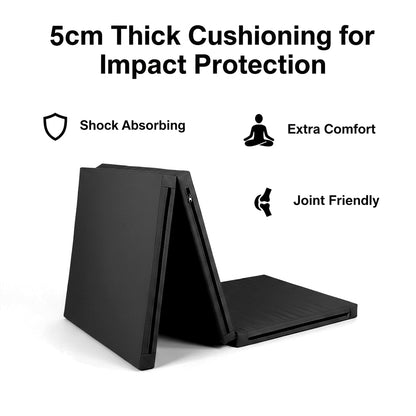 Tri Fold Gym Mat with 5cm Thick Foam