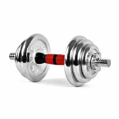 20kg Steel Adjustable Dumbbell Barbell Set - Professional 2-in-1 Home Gym System with Cast Iron Weight Plates - Multi-Function Strength Training Equipment with Anti-Slip Metal Handle for Complete