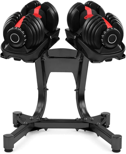 Adjustable Dumbbell Stand – Heavy-Duty Space-Saving Rack for 24kg & 40kg Dumbbells with Safety Strap – Compact Home Gym Weight Storage