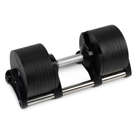Round Adjustable Dumbbell – Solid Steel Weight | Single Unit | 24kg to 45kg Options | Rotatory Adjustment | Scratch-Resistant Home Gym Dumbbell