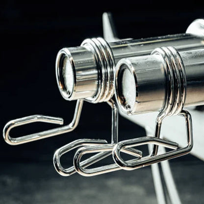 Olympic 2'' Spring Collars – Chrome Barbell Clips with Quick-Release Design for Secure Weight Locking – Pair