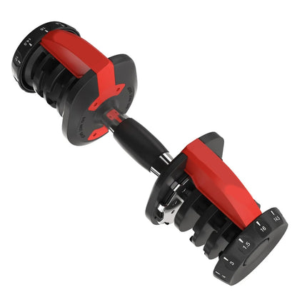 40kg Adjustable Dumbbell 17-in-1 System - Quick Dial Home Gym Equipment - Space-Saving Design - Multiple Weight Settings - Non-Slip Handle for Strength Training - Compact Home Workout Solution