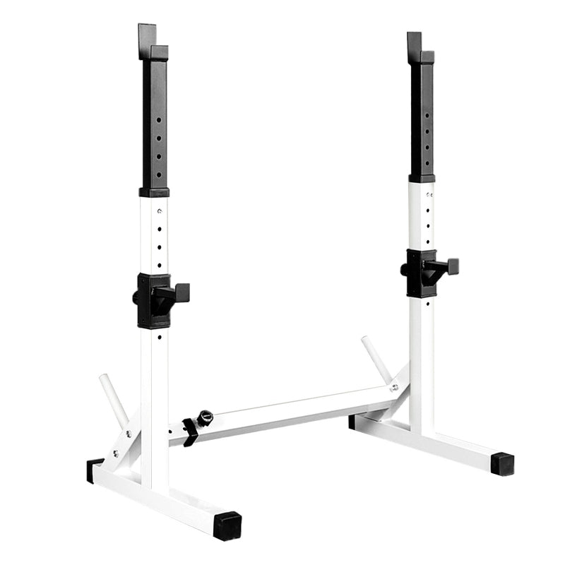 Heavy-Duty Adjustable Squat and Bench Press Rack  - Professional Strength Training Station with 400kg Weight Capacity, Integrated Dip Handles - Versatile Multi-Function Home Gym Equipment for Serious