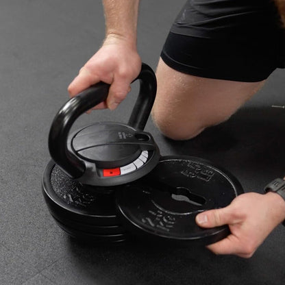 7-in-1 Adjustable Kettlebell Weight Set  to 18kg - Quick-Change System for Home Workouts - Premium Cast Iron Construction with Ergonomic Grip - Space-Saving Design for Strength Training