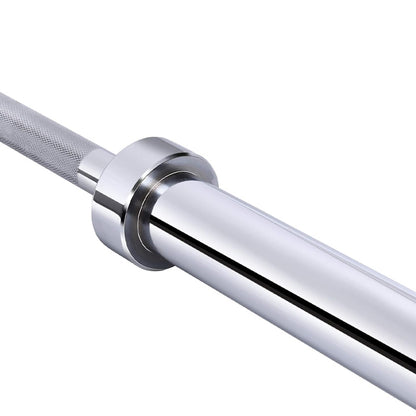 Olympic 2'' Barbell – Heavy-Duty Steel Training Bar with Spring Collars – 4ft to 7ft Options for Home Gym & Weightlifting