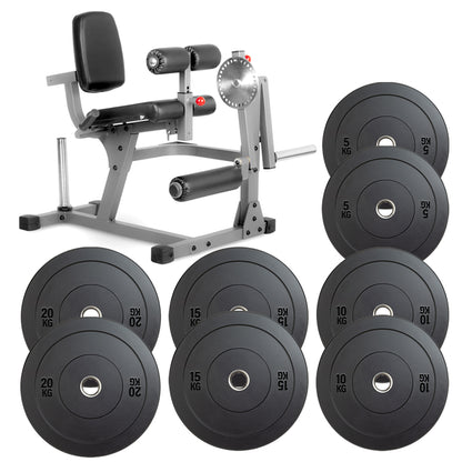 Professional Dual-Function Leg Extension & Curl Machine - Adjustable Home Strength Trainer for Quads and Hamstrings - High-Density Cushioning - Commercial Grade Steel Frame - Complete Lower Body