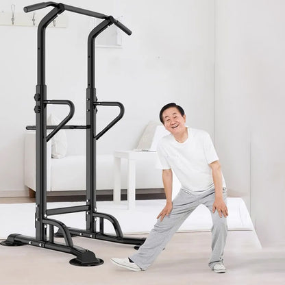 Pull-Up & Dip Station Power Tower – Adjustable Height Multi-Function Workout Stand for Home Gym | Full Body Strength Training for Men, Women & Teenagers