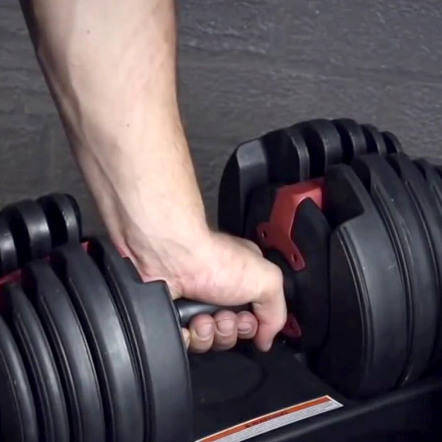 24kg Adjustable Dumbbell 15-in-1 with Quick Dial System - Space-Saving Home Gym Weights with Non-Slip Handle - Versatile Strength Training Equipment from  to 24kg - Complete Workout Solution