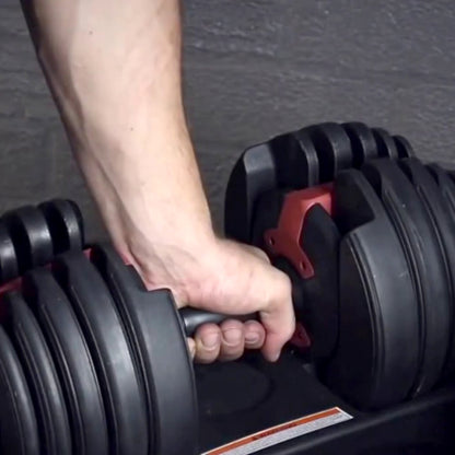 24kg Adjustable Dumbbell 15-in-1 with Quick Dial System - Space-Saving Home Gym Weights with Non-Slip Handle - Versatile Strength Training Equipment from  to 24kg - Complete Workout Solution