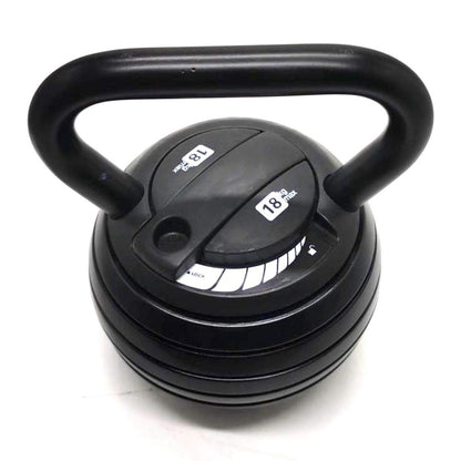 7-in-1 Adjustable Kettlebell Weight Set  to 18kg - Quick-Change System for Home Workouts - Premium Cast Iron Construction with Ergonomic Grip - Space-Saving Design for Strength Training
