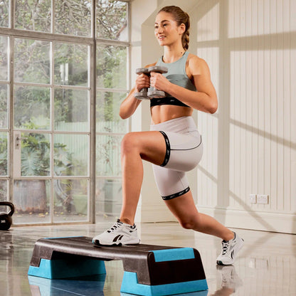 Adjustable Aerobic Stepper Platform for Home Fitness - Height Customizable Step Board for Cardio Training - Multiple Sizes and Colours - Professional Workout Exercise Step Trainer - Non-Slip Design