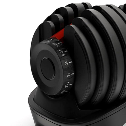 24kg Adjustable Dumbbell 15-in-1 with Quick Dial System - Space-Saving Home Gym Weights with Non-Slip Handle - Versatile Strength Training Equipment from  to 24kg - Complete Workout Solution