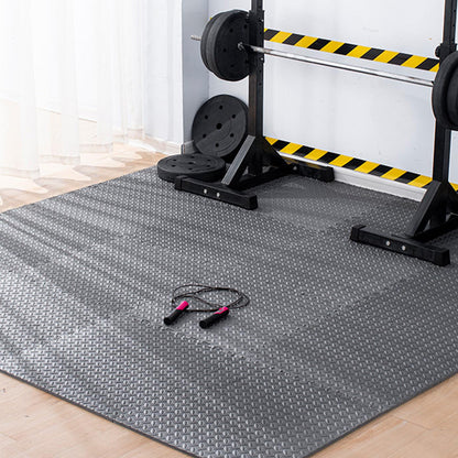 Premium Interlocking Exercise Mat - 10mm EVA Foam Puzzle Tiles - Professional Non-Slip Workout Flooring for Home Gym - Shock Absorbing Protective Floor Mat - Easy Assembly Black/Grey Design