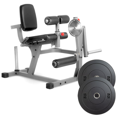 Professional Dual-Function Leg Extension & Curl Machine - Adjustable Home Strength Trainer for Quads and Hamstrings - High-Density Cushioning - Commercial Grade Steel Frame - Complete Lower Body