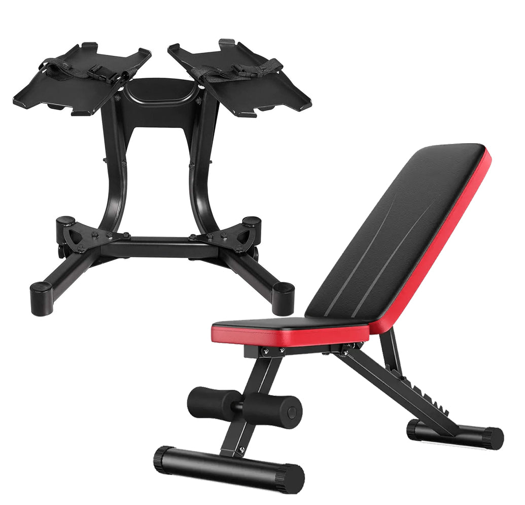 24kg Adjustable Dumbbell 15-in-1 with Quick Dial System - Space-Saving Home Gym Weights with Non-Slip Handle - Versatile Strength Training Equipment from  to 24kg - Complete Workout Solution