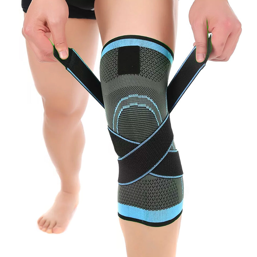 Premium Adjustable Knee Support with Stabilising Strap - Compression Sleeve for Arthritis, ACL, Meniscus Tear - Joint Pain Relief for Running, Weightlifting - Men & Women - Active Recovery Brace