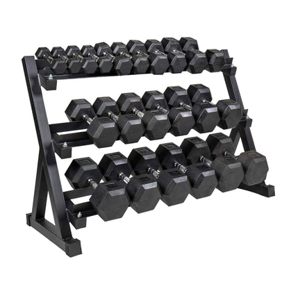 Rubber Hex Dumbbells – 2.5kg to 60kg Pairs & Sets