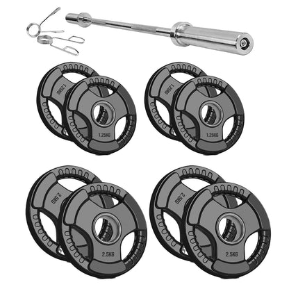 Premium Tri-Grip Olympic Weight Plate - Professional Fitness Equipment for Home and Commercial Gyms - Heavy-Duty Training Gear for Strength and Conditioning - High-Quality Exercise Accessories