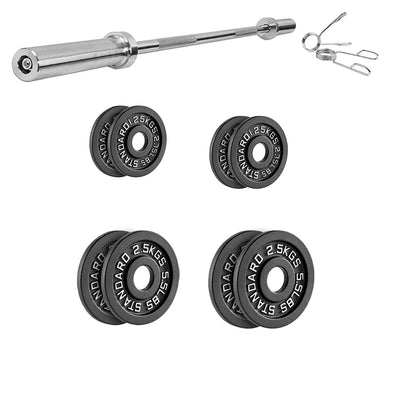 Professional Cast Iron Weight Plates – Strength Training Discs for Home & Commercial Gyms –Pairs, Sets & Optional Barbells