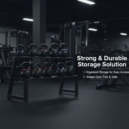 Commercial 2 Tier Kettlebell Rack