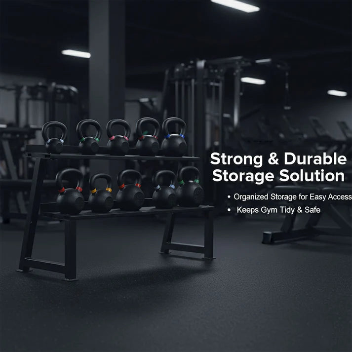 Commercial 2-Tier Kettlebell Rack