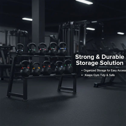 Commercial 2-Tier Kettlebell Rack