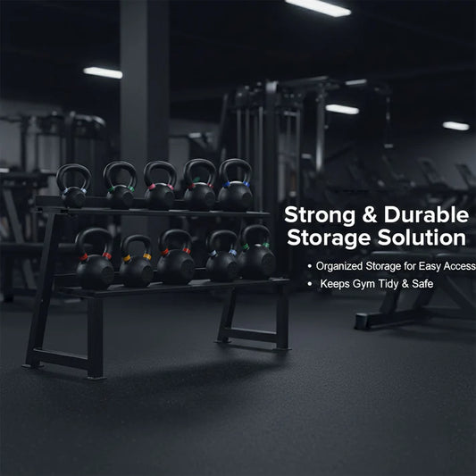 Commercial 2-Tier Kettlebell Rack