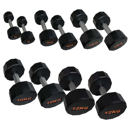 Premium Round Hex Dumbbell - Professional Fitness Equipment for Home and Commercial Gyms - Heavy-Duty Training Gear for Strength and Conditioning - High-Quality Exercise Accessories