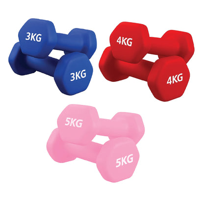 Premium Anti-Roll Neoprene Dumbbells