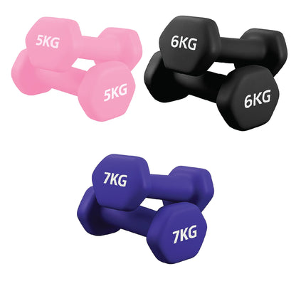 Premium Anti-Roll Neoprene Dumbbells