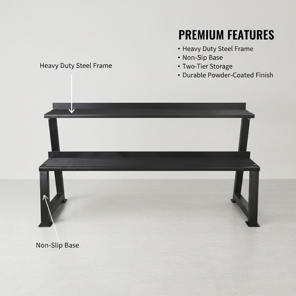 Commercial 2 Tier Kettlebell Rack