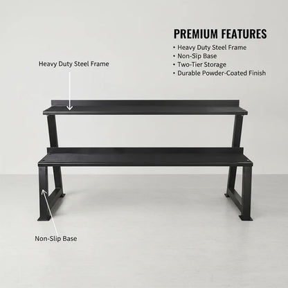 Commercial 2-Tier Kettlebell Rack
