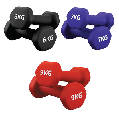 Premium Anti-Roll Neoprene Dumbbells